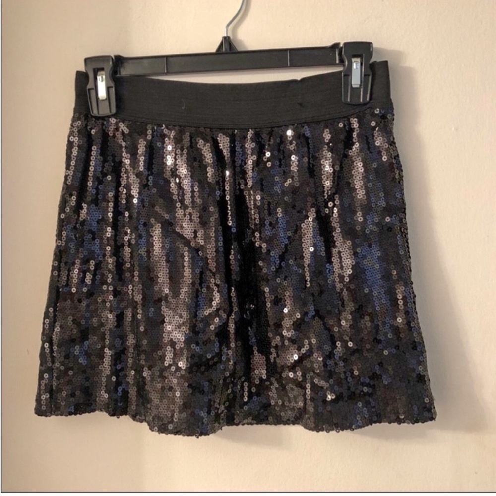 Vintage Havana sequin mini skirt, black, size small